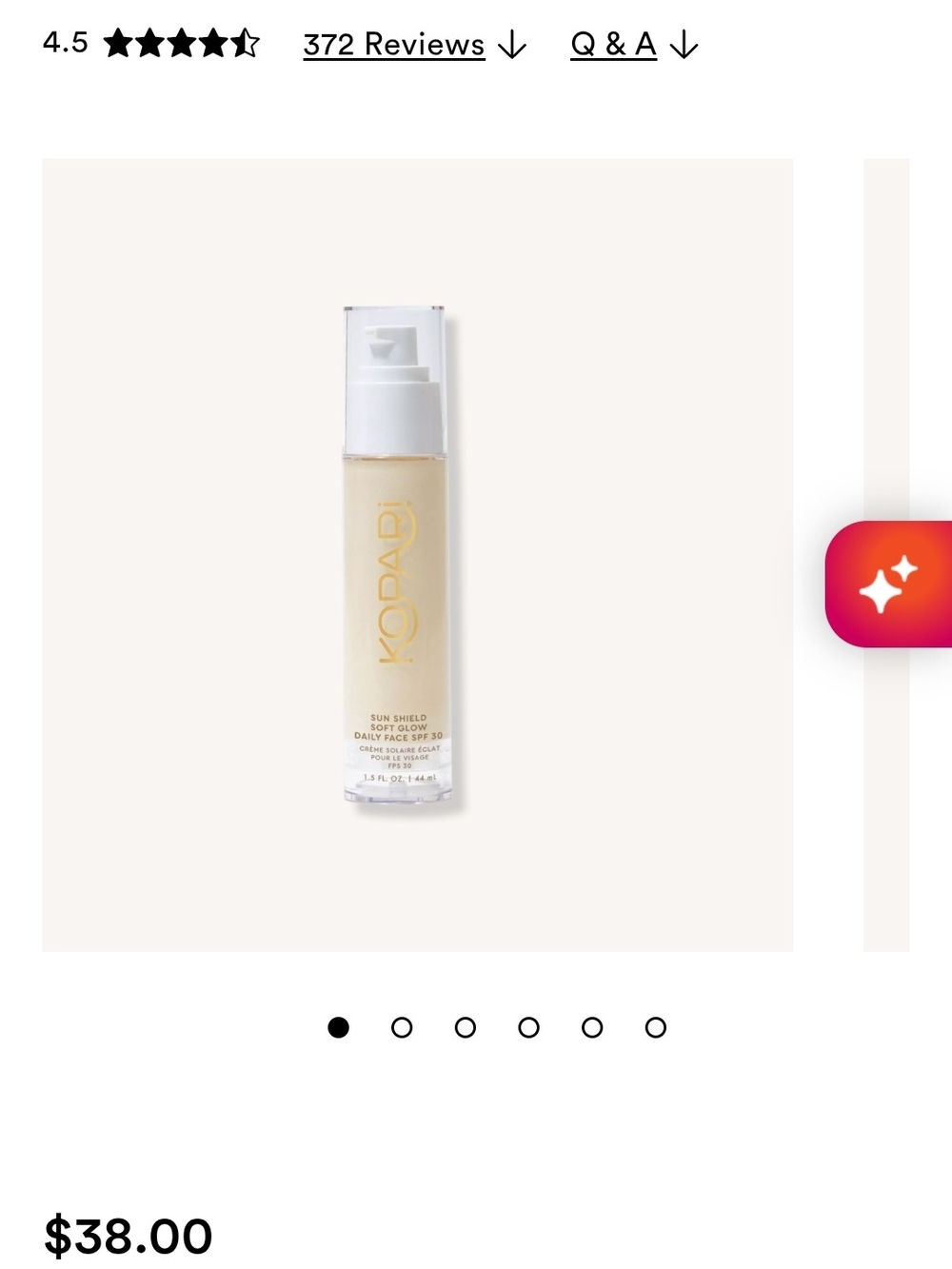 Kopari Sun Shield Daily Face SPF 30 - Cream